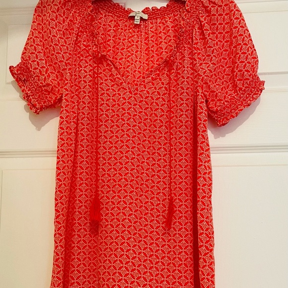 blouse Joie red coral gorgeous Like New - Picture 2 of 9